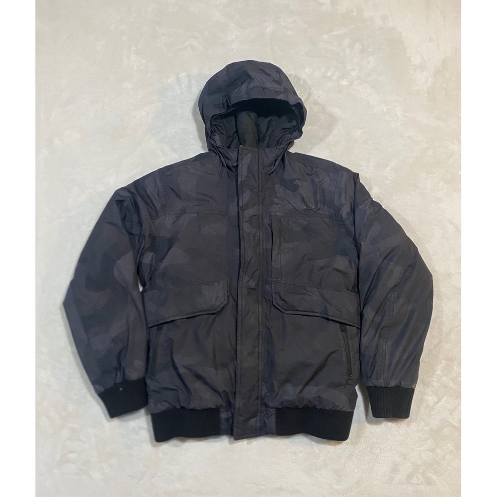 The North Face Boys Gotham Down Jacket Camo Grey Black Size Large 14/16